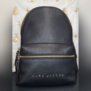 Marc Jacobs Black Pebbled Textured Backpack